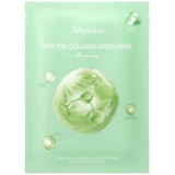 Успокаивающая тканевая маска для лица с коллагеном JMsolution Pure Fish Collagen Green Mask Firming 30 мл